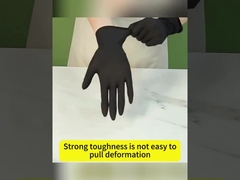 ถุงมือไนไตรแบบใช้แล้วทิ้งเนื้อเพชรดำแบบไม่มีแป้งสำหรับอุตสาหกรรมยานยนต์