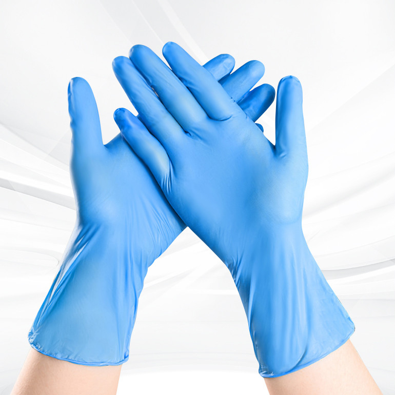 FDA ถุงมือ PVC ใช้ครั้งเดียว สําหรับสระว่ายน้ําที่ปลอดภัยและสะอาด สีน้ําเงิน